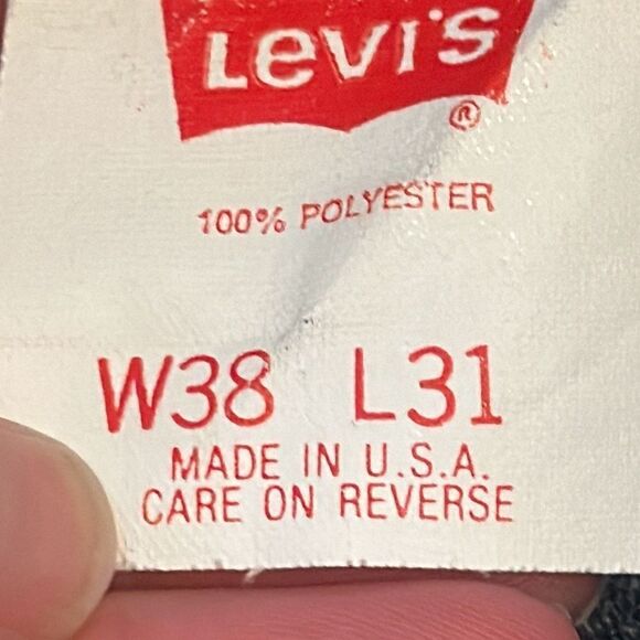 Levi’s Blue Polyester Dress Pants size 38x31 Black Tag - Picture 6 of 7